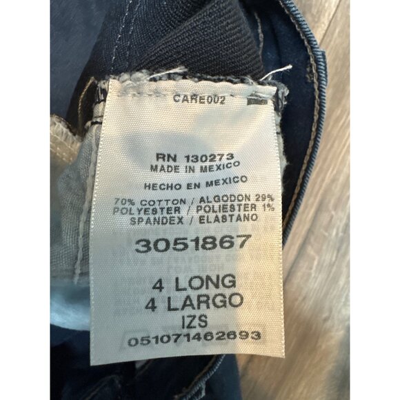 Lee Relaxed Fit Jeans 4 Long Womens Dark Wash Denim Straight Leg Stretchy Comfor - Picture 4 of 10